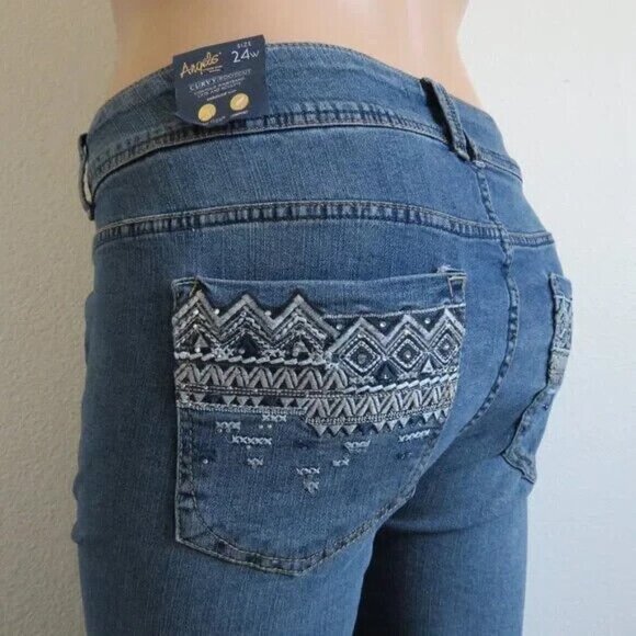 ANGELS Jeans Women Curvy Bootcut Contour Waistband Lift Sculp Plus Size 24W NWT - Picture 1 of 3